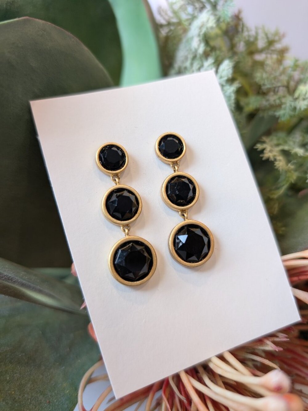 Dean Davidson Black Onyx Statement Earrings